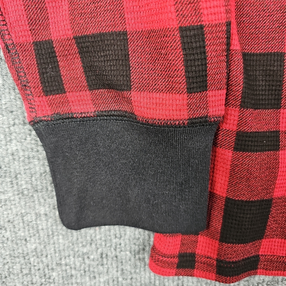 Polo Ralph Lauren Buffalo Plaid Check Waffle Thermal Shirt Men's Red/Black - Picture 5 of 9
